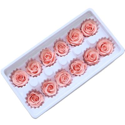 China Colored 12pcs One Designs Box 3-4cm Eternal Preserved Roses Forever Forever For Valentines Day for sale