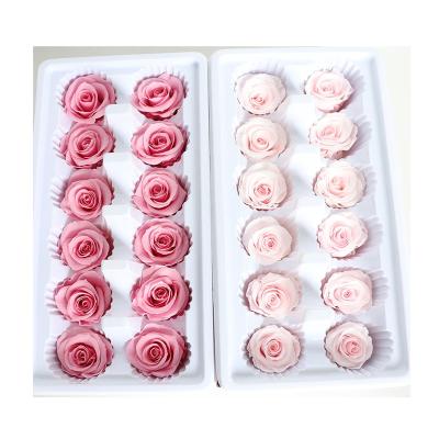 China Hot Selling Designs Factory Supply Real Roses Forever Preserved Roses 3-4cm 12pcs for sale