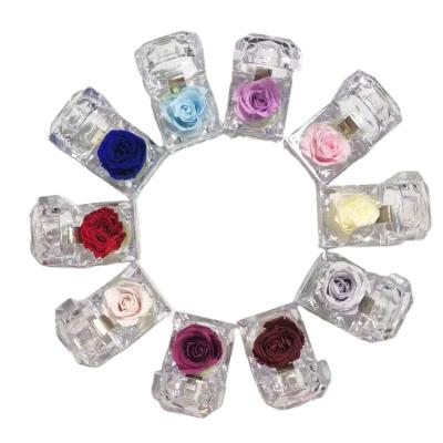 China Hand-made border special for flower ring box eternal Christmas rose jewelry Valentine's Day to send girlfriend creative gifts new for sale