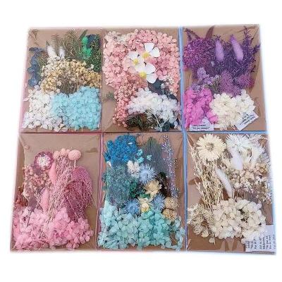 China Eternal Flower Materials Picture Frame Handmade Greeting Cards Dried Flower Handmade Natural Boxes Decorative Embossing Materials for sale