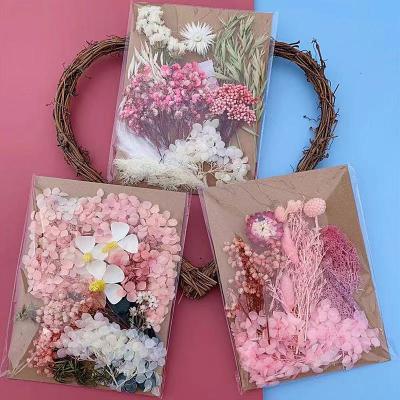 China Wholesale Hand Made Picture Frame Material Hand Made Material Eternal Flower Fan Group Activity DIY Package Gum Dip Mixed Dip Flower Dry Pack Emboss for sale