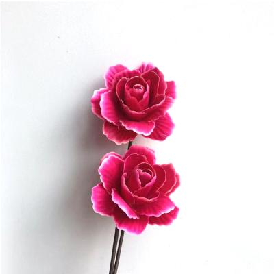 China Wholesale Home Handmade Natural Wood Flower Slice Flower Handmade Artist's Decoration Handmade Peony for sale