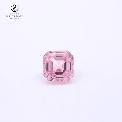 China Jewelry Making Merence Jewelry Synthetic Stone Price Asscher Shape Pink Sapphire Gemstone Loose Stone Lab Created Gems Grown Sapphire for sale