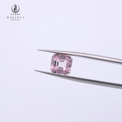 China Jewelry Making Merence Jewelry Synthetic Stone Price Asscher Shape Pink 8*8mm Sapphire Gemstone Loose Stone Lab Created Grown Gems Sapphire for sale