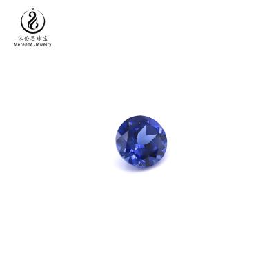 China Jewelry Making Merence Jewelry Synthetic Stone Price Round Brilliant Cut Shape Sapphire Gemstone Loose Stone Lab Created Gems Grown Sapphire for sale