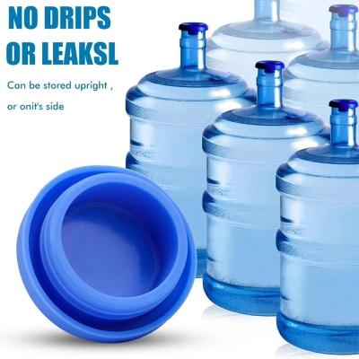 China Stocked Water Bottle Replacement Lid 3/5 Gallon Water Jugs Lid Stopper Silicone Top Cover For Anti Bucket Splash Drinking Accessories for sale