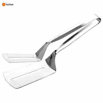 China Multi-Function Shovel Clip Stainless Steel Steak BBQ Tongs Frying Fish Spatula Clip Bread Clip Household Kitchen Tool for sale