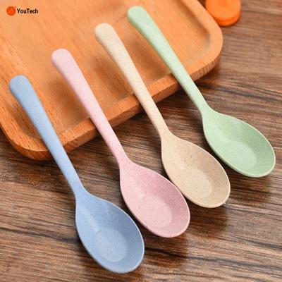 China Straw Spoon Kitchen Cutlery Viable Soup Spoon of Wheat for sale