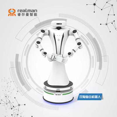 China New Realman Two Arm Humanoid Server Robot Collaboration Robot With Six Or Seven Axis Service Robot AGV for sale