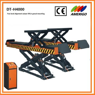 China Car Repair Center Amerigo Two Level Alignment Scissor Lift , In-ground Stand for sale