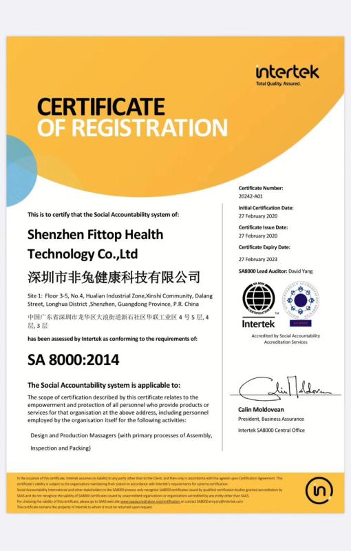 SA8000 - Shenzhen Fittop Health Technology Co., Ltd.