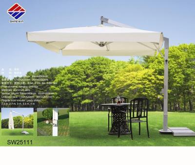 China Outdoor Furniture Quality Outdoor Aluminum Hanging Cantilever Umbrella with Crank Opening for Cafe Cafe Hotel Garden for sale