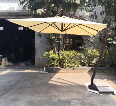 China Patio\garden\outdoor hanging cantilever umbrella\hotel\beach patio market quality with crank opening for cafe cafe hotel beer garden for sale