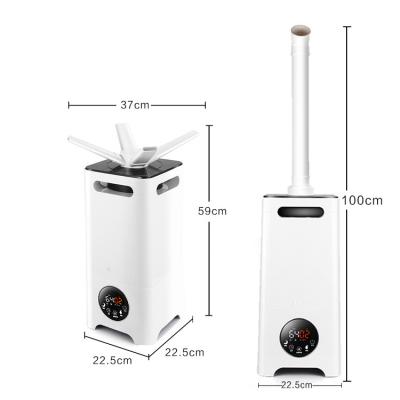 China 12L Capacity Remote Control Ultrasonic Sprayer Air Humidifier Touch Screen Humidifier Industrial Diffuser for sale