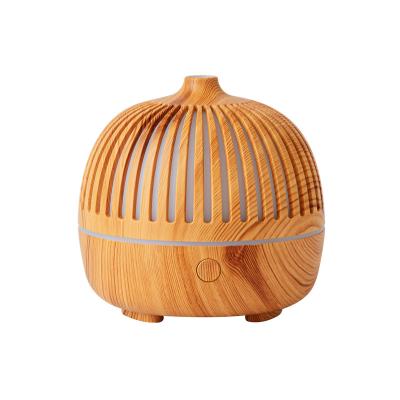 China Led Key Switch Wood Grain 7 Colors Essential Oil Diffuser Aroma Air Mist Humidifier for sale