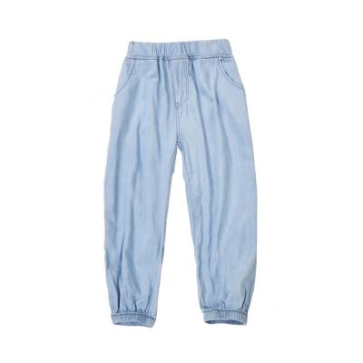 China Summer Korean Children's Pants Girls Denim Spandex/Cotton Spring Beam Foot Pants Children's Trousers for sale