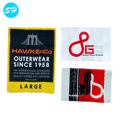 Китай Sustainable Wholesale High Quality Recycled Custom Logo Garment Label Satin Woven Label For Apparel продается