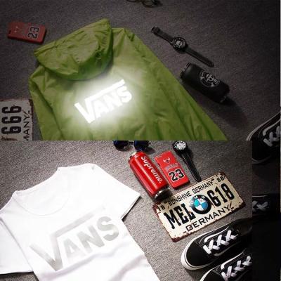 Китай Washable Hot Melt Glue Heat Transfer Reflective Film Laminated Textile Sticker T-shirt Logo Reflector Coating Adhesive Label продается