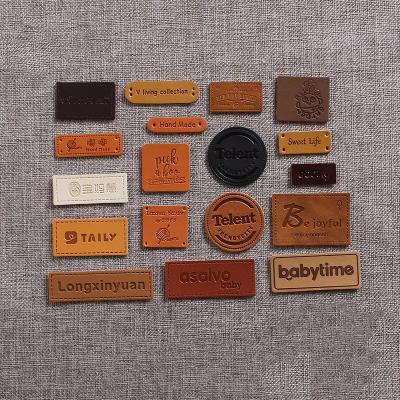 Cina Wholesale Custom Leather Patch Washable Beanie Leather Patch Leather Repair Taggs For Clothing in vendita