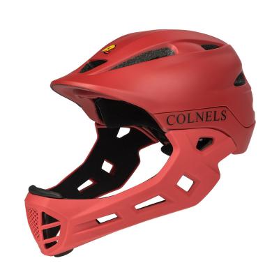 China Bike OEM Cycling Kids Bike Helmet Supplier Vents Ultralight Kids 20 Full Face Helmet With Visor LTE Taillight Integrally Molded Kids Helmet for sale