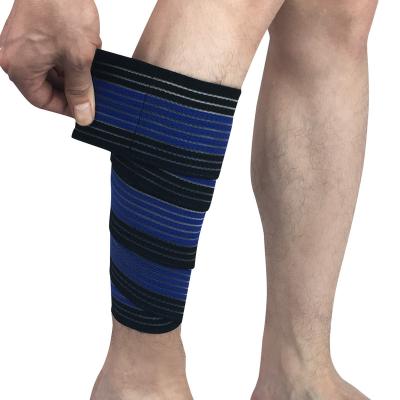 China Universal High Quality Compression Bandage Calf Sleeve Support Training Shin Muscle Guard Fitness Elastic Adjustable Leg Protector for sale