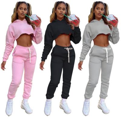 China SUGAR Custom Logo Ladies Jogger Breathable 2 Piece Fitness Clothing Sweated Tracksuits Jogging Sportsuit Women's Tracksuits for sale