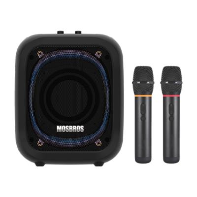 China Mosbros KaraBass 7K Portable RGB Bluetooth Lautsprecher mit eingebauter Lithiumbatterie und LED-Leuchten V5.0 Technologie zu verkaufen