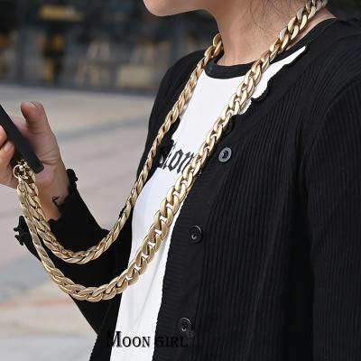 China 120CM Acrylic Cell Phone Case Chain Cell Phone Chain Bag Eco-friendly Gold Strap Lanyard Pendant Hanger Accessories Jewelry For Women for sale