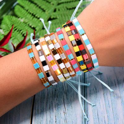 China FASHIONABLE Bohemian Tila Miyuki Bracelets Women Fashion Delica Beads Chic Fashionable Girl Charm Wrap Armband Pulseras Mujer for sale