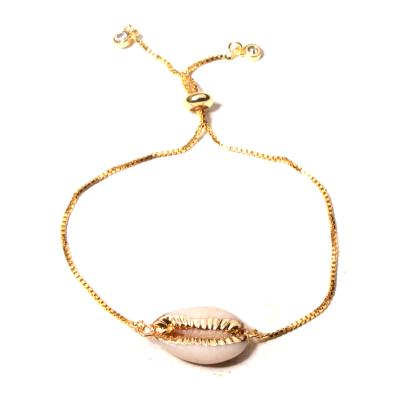 China Bohemian Cowrie Pulseras chic Woman Jewelry gold color Natural Friendship Shell Charm Bracelet Fashion Trendy for sale