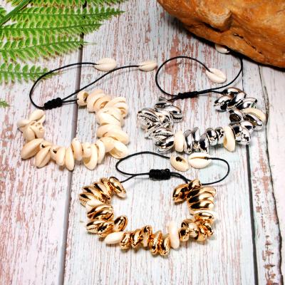 China Chic Wrap Pulseras Femme Jewelry Gift Girl Statement Bohemian Natural TRENDY Shell Bracelet Women Handmade Unique for sale