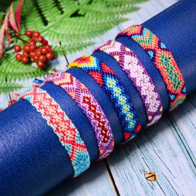 China TRENDY Handmade 5Pcs Friendship Braided Bracelet For Women Bohemian Pulseras Mujer Wrap Cuff Woven Chic Girl for sale