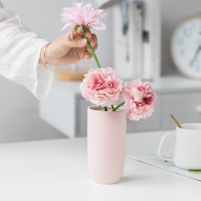 China European Retro Large Diameter Simple Minimalist Matte Ceramic Vase Home Decoration for sale