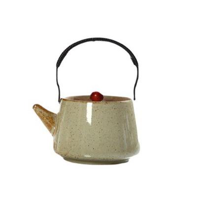 China Retro Sustainable Japanese Stoneware Teapot With Threaded Single Handle Household Small Kung Fu Tea Pot for sale