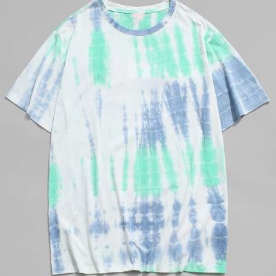 China Luxury T-shirt Tye Dye Shirts High Quality Hip Hop Men Baju Kaos Pria Collar Tiedye T-shirt Supplier Anti-Wrinkle OEM Tees for sale