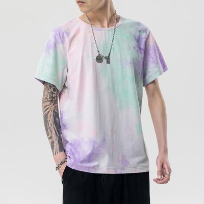 China UniqueT-Hg Anti-Shrink Wholesale Casual Boys' Custom Tie Dye Short Sleeve Shirt for sale