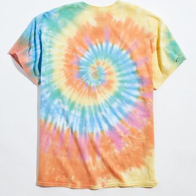 China Anti-Wrinkle OEM T-shirts Tiedye T-shirt Erkek T-shirt Gentlemen Tye Dye Shirts High Quality Custom 100 Percent Cotton Stripe Tee for sale