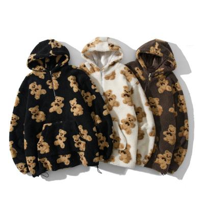 China 2021 new arrivals jacquard hoodies premium zipper custom mens anti-shrink hoodies fur hoodies for sale