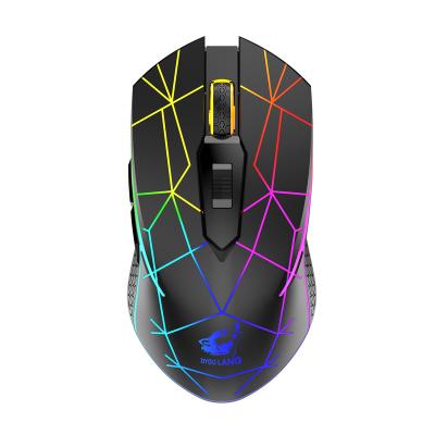 China Free E-sports Rechargeable Wireless Laptop Computer Light Gaming Mouse Wolf X9 Wireless Mouse Manufacturers for sale