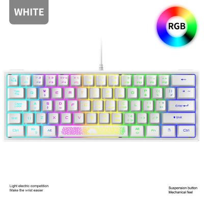 China Free Membrane Wolf K61 Mini-game RGB e-sports LOL wired luminous keyboard manufacturers direct sales for sale