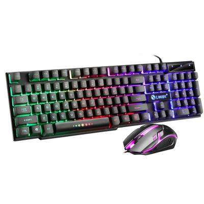 China Waterproof LIMEIDE GTX300 Wired Suspension Illuminated Keyboard and Mouse Set Touch Mechanical Gaming Keyboard and Mouse Set for sale