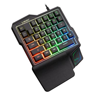 China LIMEIDE GK103 Membrane Touch Game One Hand Mechanical Keyboard Gaming For Peace LOL E-sports Laptop Keyboard Keyboard For Mobile Gamers for sale