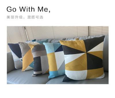 China PORTABLE NO MOQ factory wholesale 45X45cm European luxury sofa cushion embroidery modern cotton canvas fashion throw pillows for sale