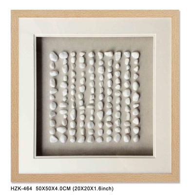 China Handmade Artwork White Stone Glass Shade Box Decorative Wall Art for sale