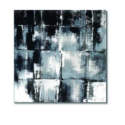 China Hand Painted Modern Abstract Living Room Decorate Abstract Black With Paraffin Oil Painting On Canvas for sale