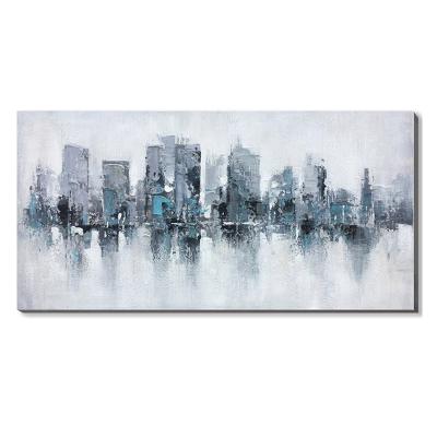 China Modern Abstract Wall Art Canvas Oil Painting Picture Building Home Decoration for sale