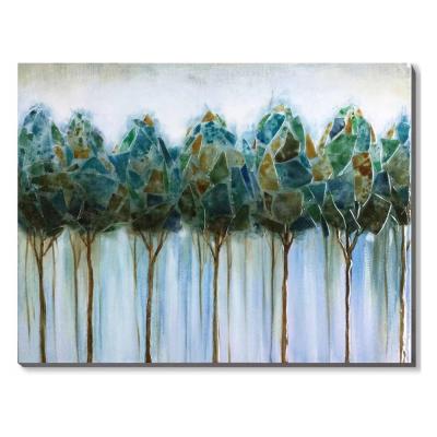 China Handmade 3D Oil Painting Abstract Modern Tree Landscape On Canvas For Living Room for sale