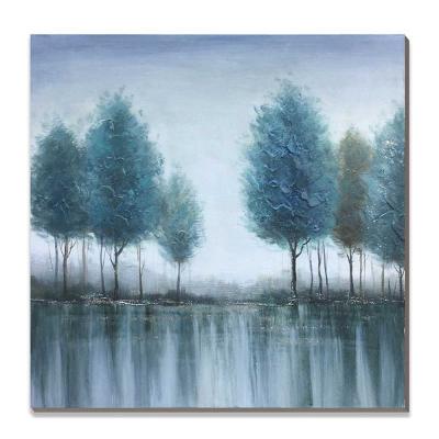 China Modern Home Decor Wall Art Painting Hand Made Tree Landscape Oil Paintings On Canvas for sale