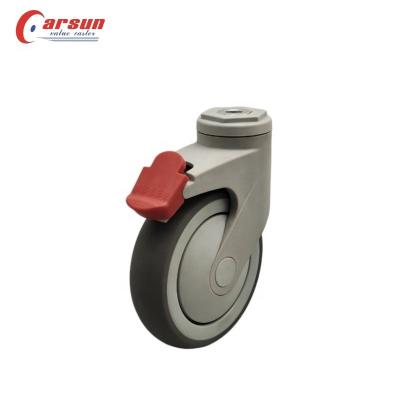 China swivel & Silent Hospital Trolley Rigid Caster Without Damage Ground Medical Swivel Caster Wheel for sale