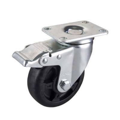 China Traditional casters and wheels 5 inch medium duty rigid caster with conductive wheel for sale